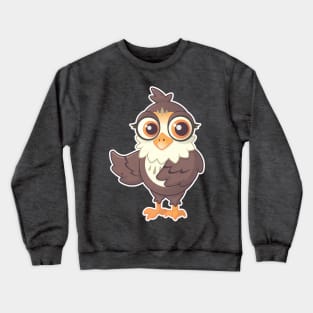 Cute Vector Owl Crewneck Sweatshirt